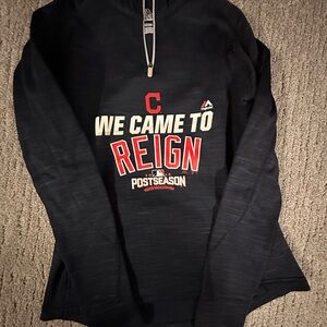 Majestic Black and Gray Cleveland Fashion Hoodie